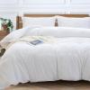 imageMUXHOMO White Duvet Cover Queen Size Soft Double Brushed Duvet Covers Set 3 Pieces Warm Comforter Cover with Zipper Closure and 2 Pillow Cases 90quot90quot