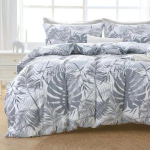 imageMUXHOMO Bed in a Bag Queen 7 Pieces Sage Green Queen Comforter Set Reversible Botanical Flowers Design Ultra Soft ampamp Breathable Bedding Sets with Comforter Sheets Pillowcases ampamp ShamsBlack Grey Leaves