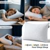 imageMUXHOMO Memory Foam Pillows Queen Size Set of 4 Cooling Adjustable Shredded with Breathable Cover Supportive for Side Back ampamp Stomach Sleepers White 20 x 30 InchesQueen
