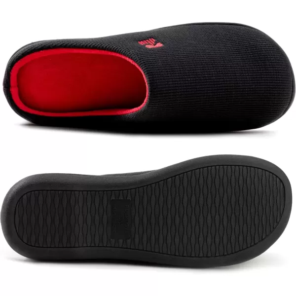 imageRockDove Mens Original TwoTone Memory Foam SlipperBlackRed