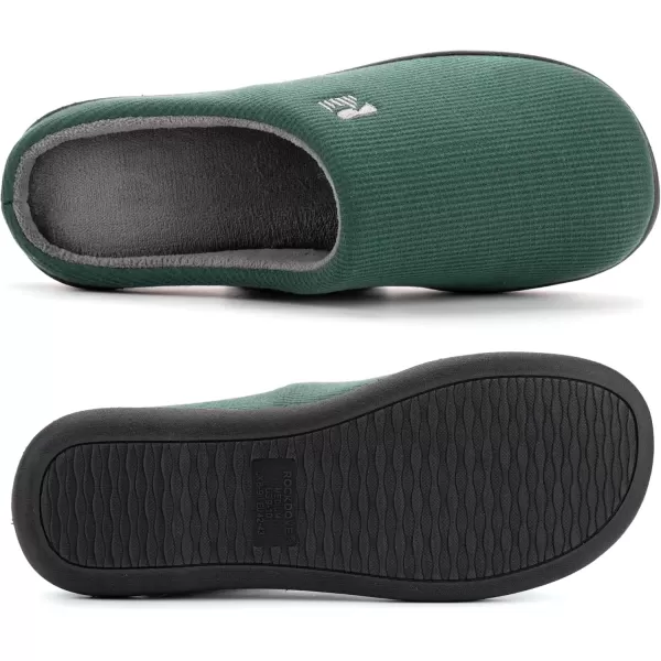 imageRockDove Mens Original TwoTone Memory Foam SlipperGreyish Green