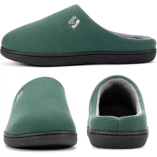 imageRockDove Mens Original TwoTone Memory Foam SlipperGreyish Green