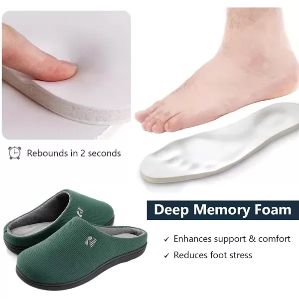 imageRockDove Mens Original TwoTone Memory Foam SlipperGreyish Green