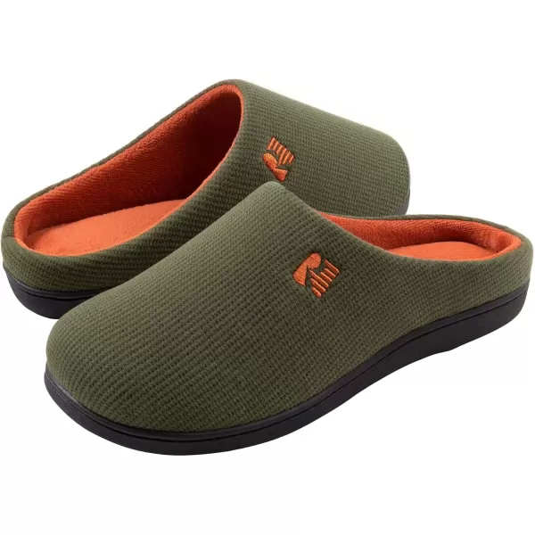 imageRockDove Mens Original TwoTone Memory Foam SlipperHunter Green