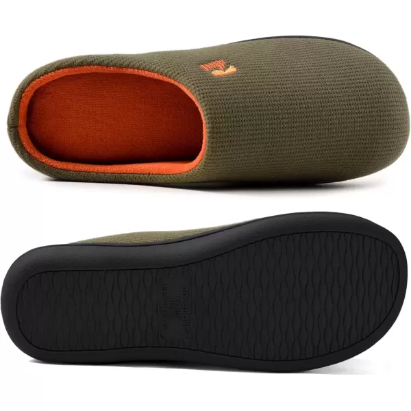 imageRockDove Mens Original TwoTone Memory Foam SlipperHunter Green
