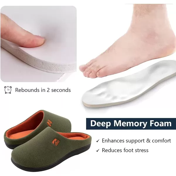 imageRockDove Mens Original TwoTone Memory Foam SlipperHunter Green