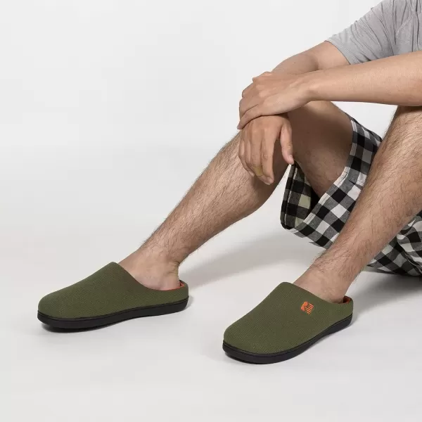 imageRockDove Mens Original TwoTone Memory Foam SlipperHunter Green
