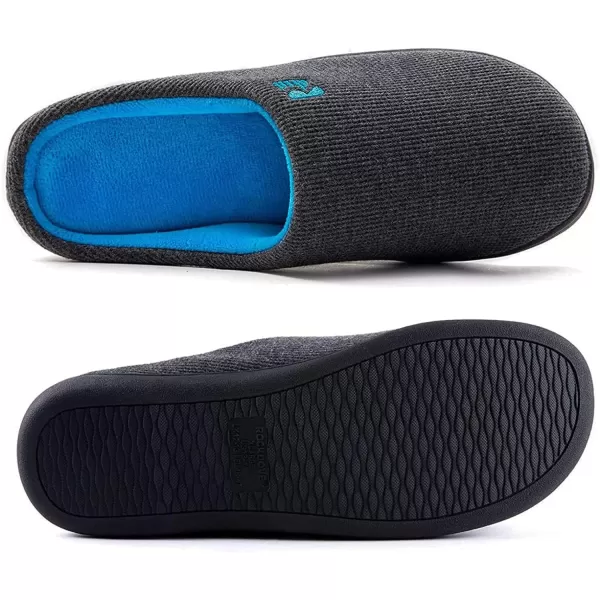imageRockDove Womens Original TwoTone Memory Foam SlipperDark GreyBlue