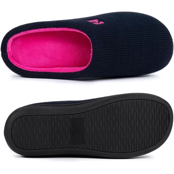 imageRockDove Womens Original TwoTone Memory Foam SlipperDark NavyFuchsia