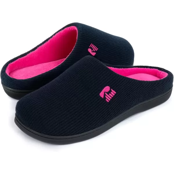 imageRockDove Womens Original TwoTone Memory Foam SlipperDark NavyFuchsia