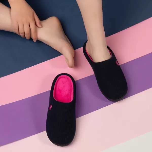 imageRockDove Womens Original TwoTone Memory Foam SlipperDark NavyFuchsia