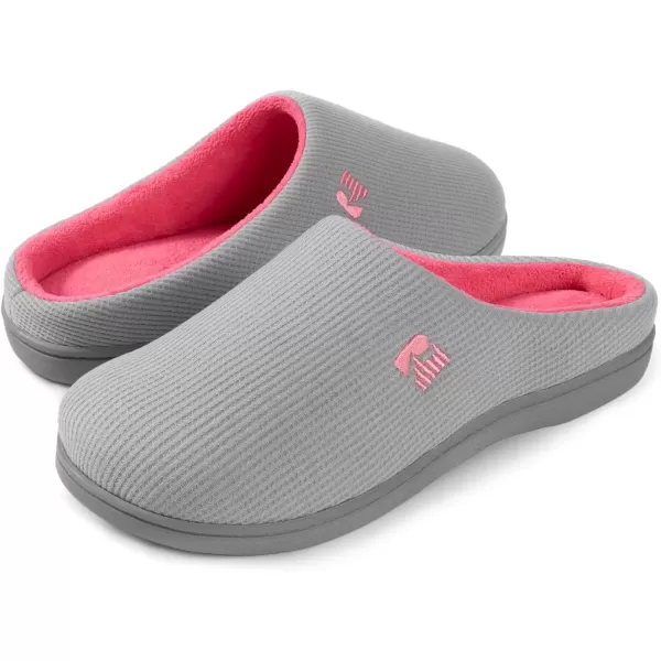 imageRockDove Womens Original TwoTone Memory Foam SlipperGreyPink
