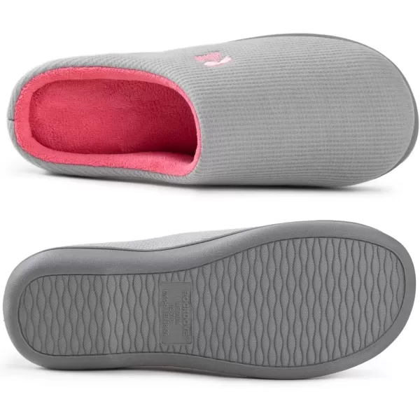 imageRockDove Womens Original TwoTone Memory Foam SlipperGreyPink