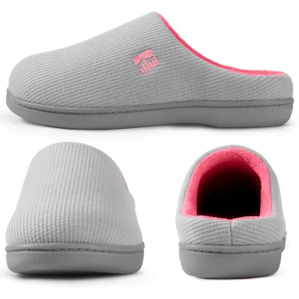imageRockDove Womens Original TwoTone Memory Foam SlipperGreyPink