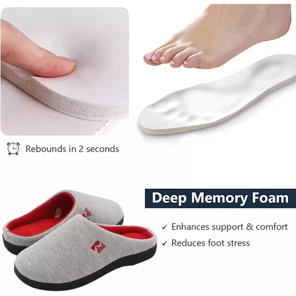 imageRockDove Womens Original TwoTone Memory Foam SlipperLight GreyRed