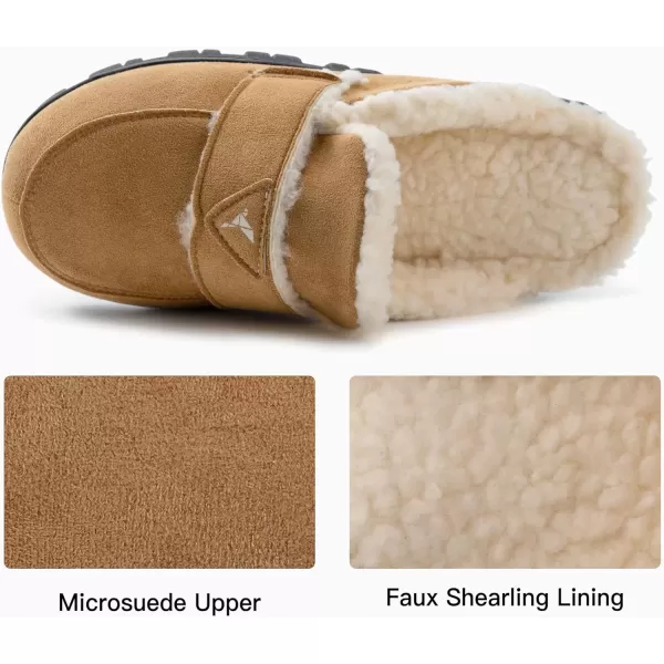 imageRockDove Womens Suede Faux Shearling Scuff with Indoor Outdoor SoleChestnut