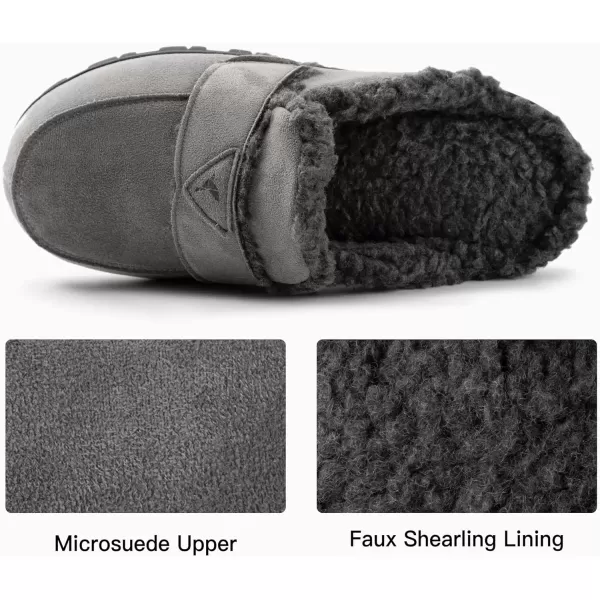 imageRockDove Womens Suede Faux Shearling Scuff with Indoor Outdoor SoleGrey
