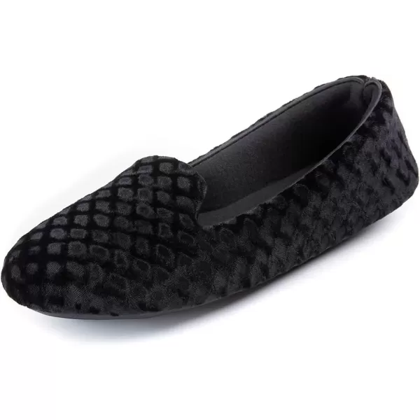 imageRockDove Womens Velour Memory Foam SlipperBlack