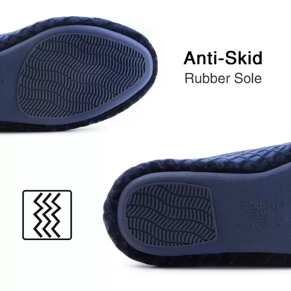 imageRockDove Womens Velour Memory Foam SlipperRoyal Blue
