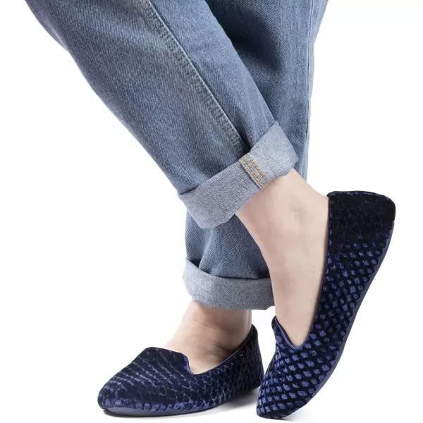 imageRockDove Womens Velour Memory Foam SlipperRoyal Blue