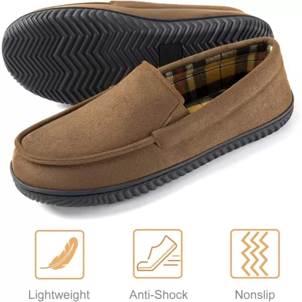 imageRockDove Mens Alexander Flannel Lined Loafer SlipperCoffee