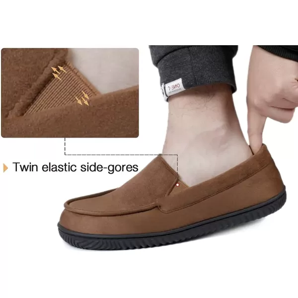 imageRockDove Mens Alexander Flannel Lined Loafer SlipperCoffee