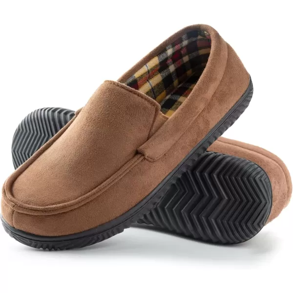 imageRockDove Mens Alexander Flannel Lined Loafer SlipperCoffee