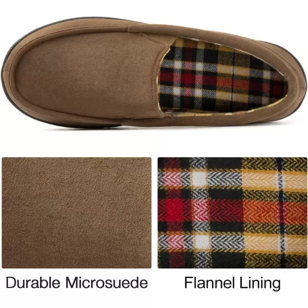 imageRockDove Mens Alexander Flannel Lined Loafer SlipperCoffee