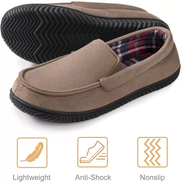 imageRockDove Mens Alexander Flannel Lined Loafer SlipperMocha