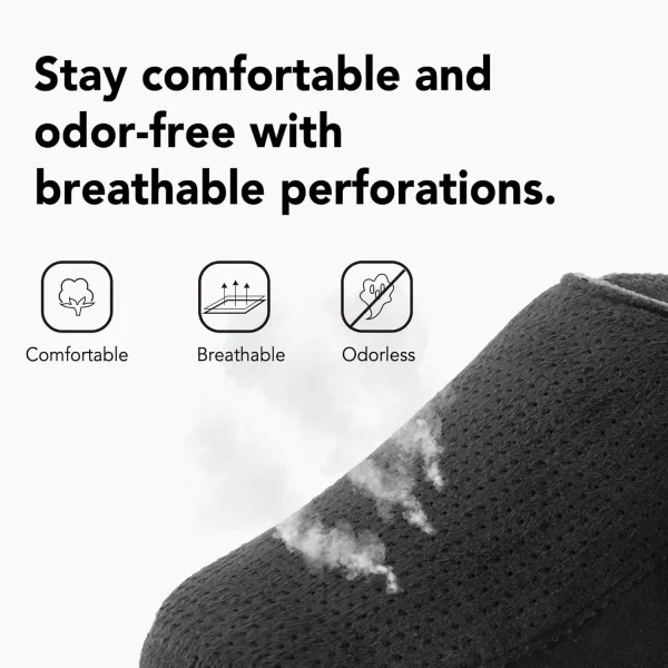 imageRockDove Mens Breathable Mesh Memory Foam Slipper with Nonslip SoleBlack