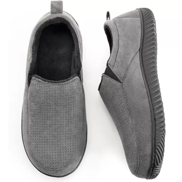 imageRockDove Mens Breathable Mesh Memory Foam Slipper with Nonslip SoleCharcoal