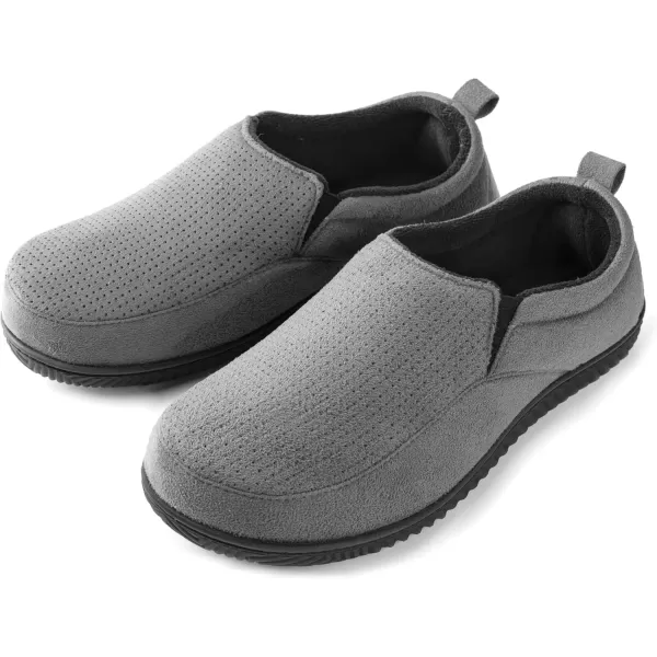 imageRockDove Mens Breathable Mesh Memory Foam Slipper with Nonslip SoleCharcoal