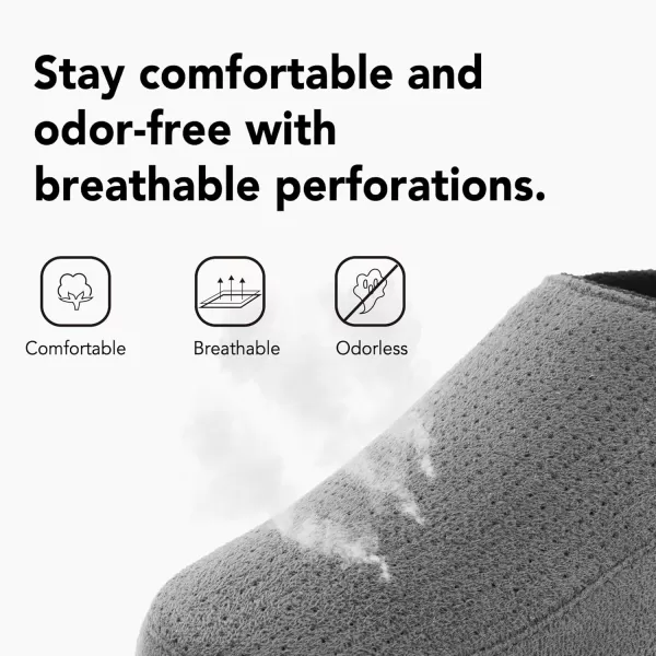 imageRockDove Mens Breathable Mesh Memory Foam Slipper with Nonslip SoleCharcoal