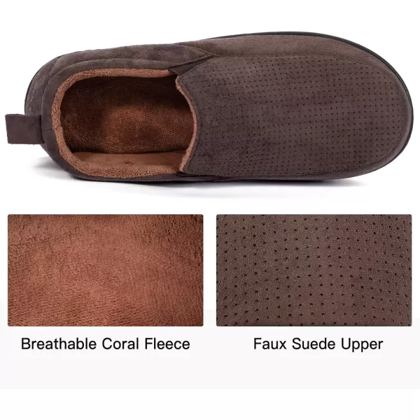 imageRockDove Mens Breathable Mesh Memory Foam Slipper with Nonslip SoleCoffee