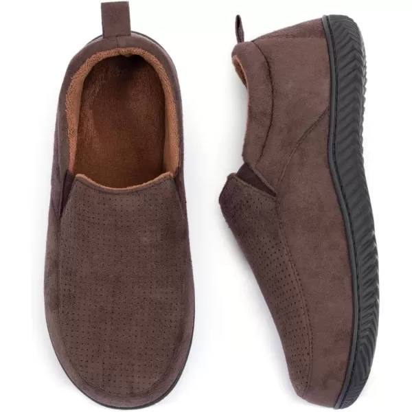 imageRockDove Mens Breathable Mesh Memory Foam Slipper with Nonslip SoleCoffee