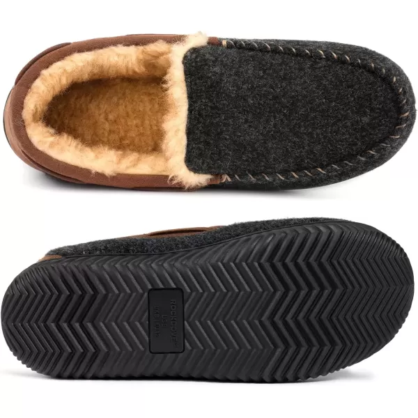 imageRockDove Mens Hearthfire Memory Foam Moc SlipperBlack