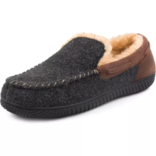 imageRockDove Mens Hearthfire Memory Foam Moc SlipperBlack