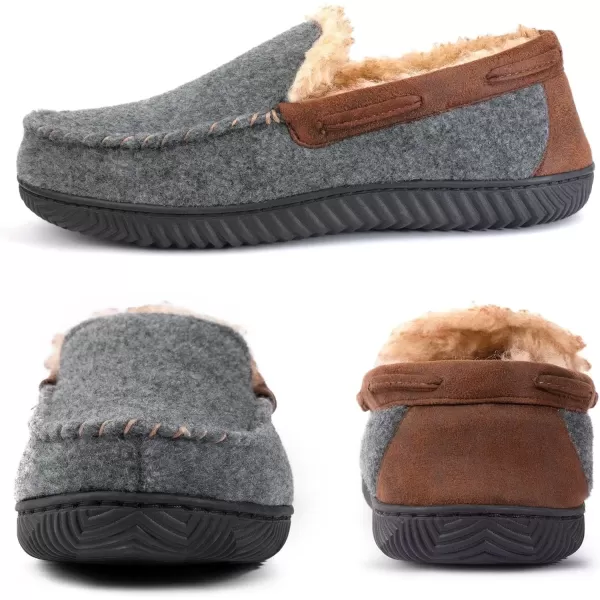 imageRockDove Mens Hearthfire Memory Foam Moc SlipperCharcoal