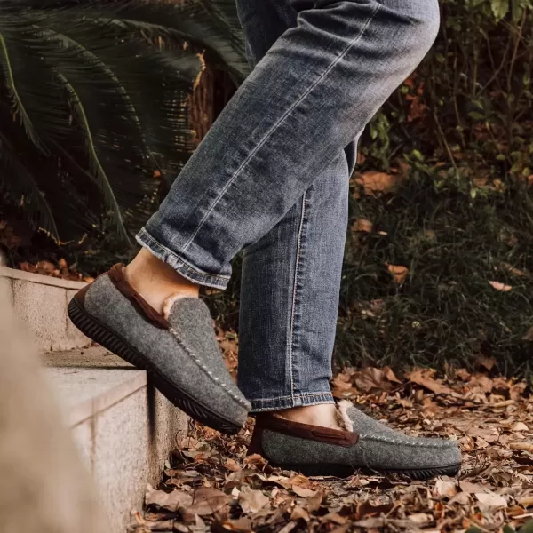 imageRockDove Mens Hearthfire Memory Foam Moc SlipperCharcoal