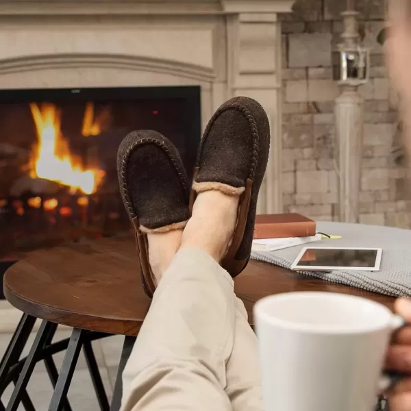 imageRockDove Mens Hearthfire Memory Foam Moc SlipperMocha