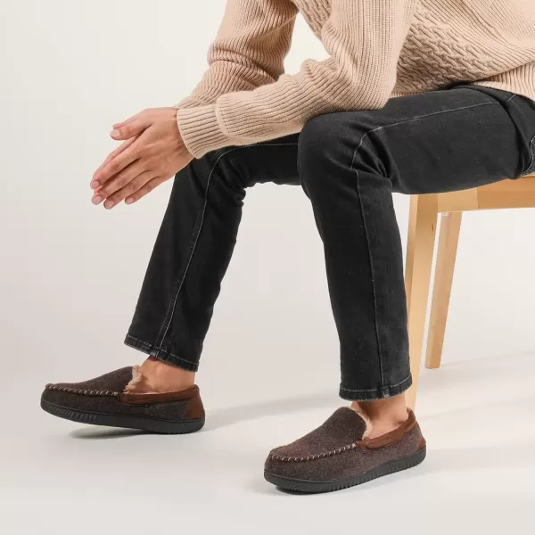 imageRockDove Mens Hearthfire Memory Foam Moc SlipperMocha