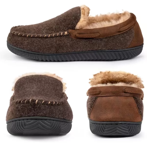 imageRockDove Mens Hearthfire Memory Foam Moc SlipperMocha