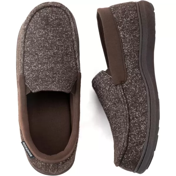 imageRockDove Mens Tweed Memory Foam Moc SlipperCoffee