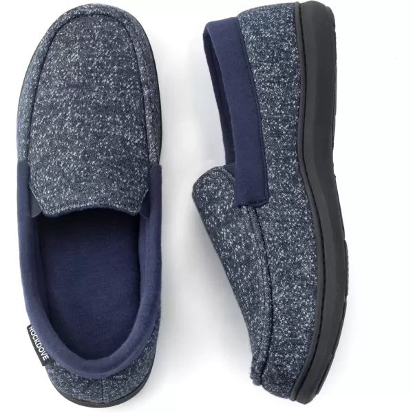 imageRockDove Mens Tweed Memory Foam Moc SlipperNavy