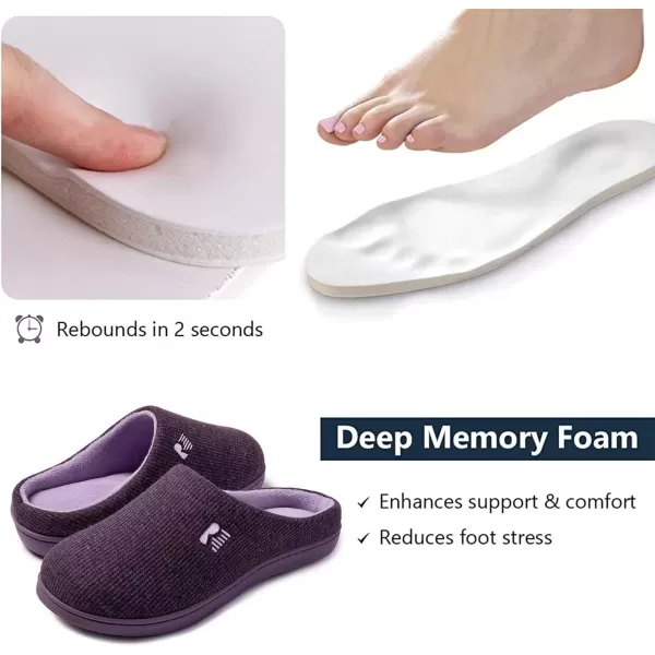 imageRockDove Set of 2 Pairs  US Size 1112 Womens Original TwoTone Slipper Eggplant Womens Plush Retreat Sherpa Fleece Clog Dark Grey