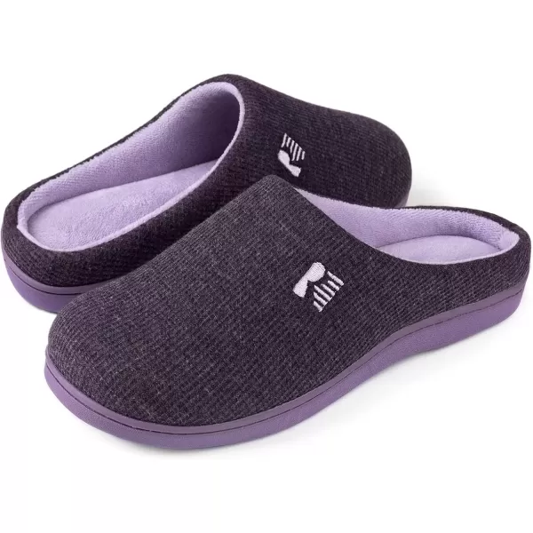imageRockDove Set of 3 Pairs Original TwoTone Slipper GreyNatrue and Dark GrayBlue and Eggplant