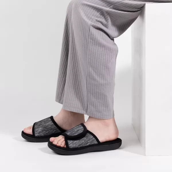 imageRockDove Womens Adjustable Wrap Memory Foam Slide SlipperBlack