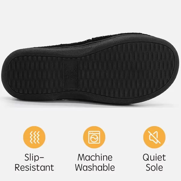 imageRockDove Womens Adjustable Wrap Memory Foam Slide SlipperBlack