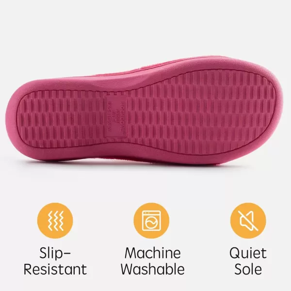 imageRockDove Womens Adjustable Wrap Memory Foam Slide SlipperHot Pink