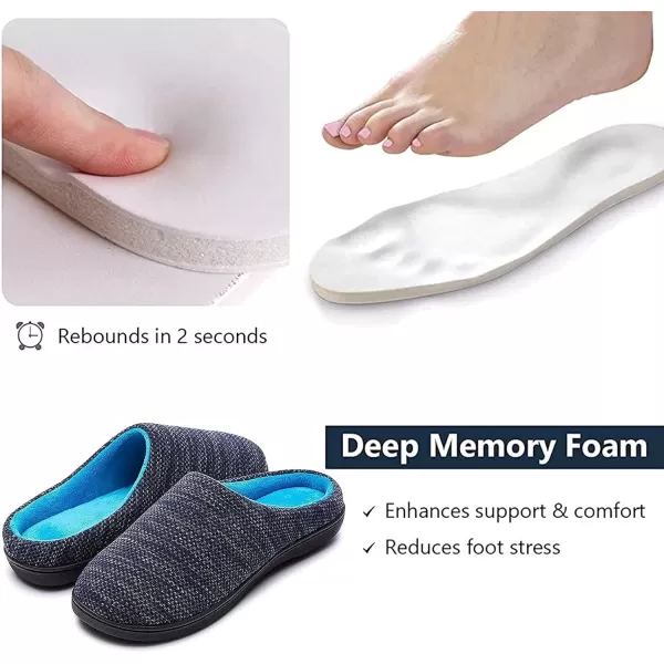 imageRockDove Womens Birdseye Knit Memory Foam SlipperDenimSky Blue